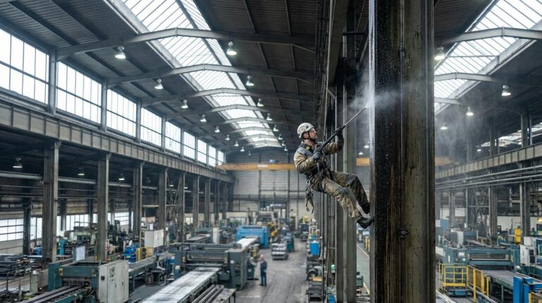 Jak usunąć trudne zabrudzenia techniczne w hali bez przestojów?