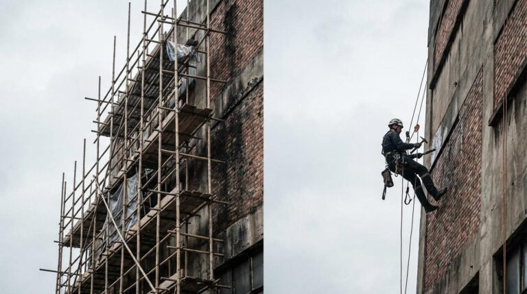 Rusztowanie, podnośnik czy dostęp linowy? Porównanie kosztów i zastosowań