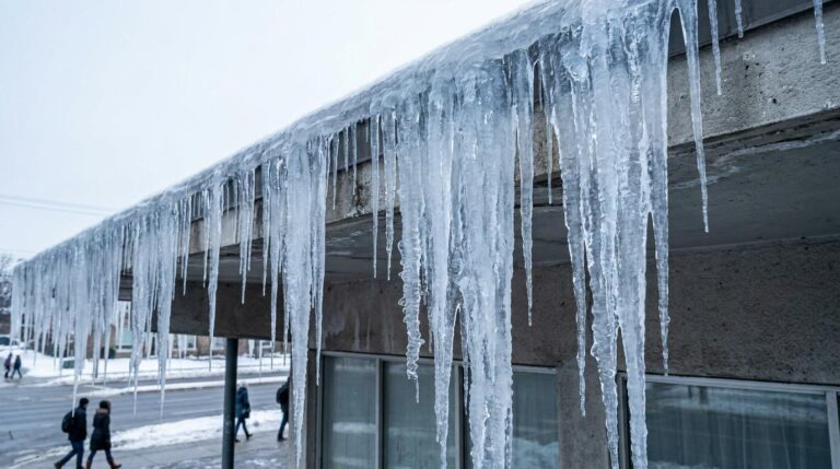 Eiszapfen am Gebäude – wann sie zu einer rechtlichen Gefahr werden und was zu tun ist, bevor es zu einem Unfall kommt